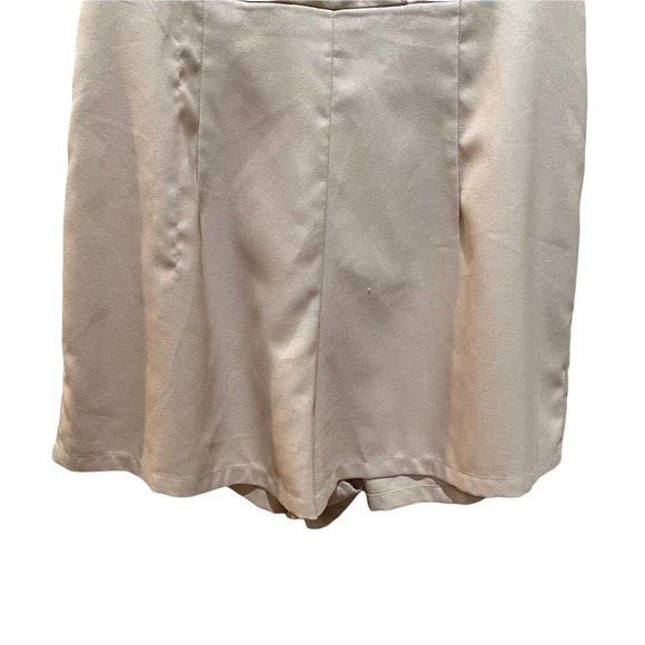 Influence Tuxedo Sleeveless romper Tan Size 8 - Picture 2 of 8